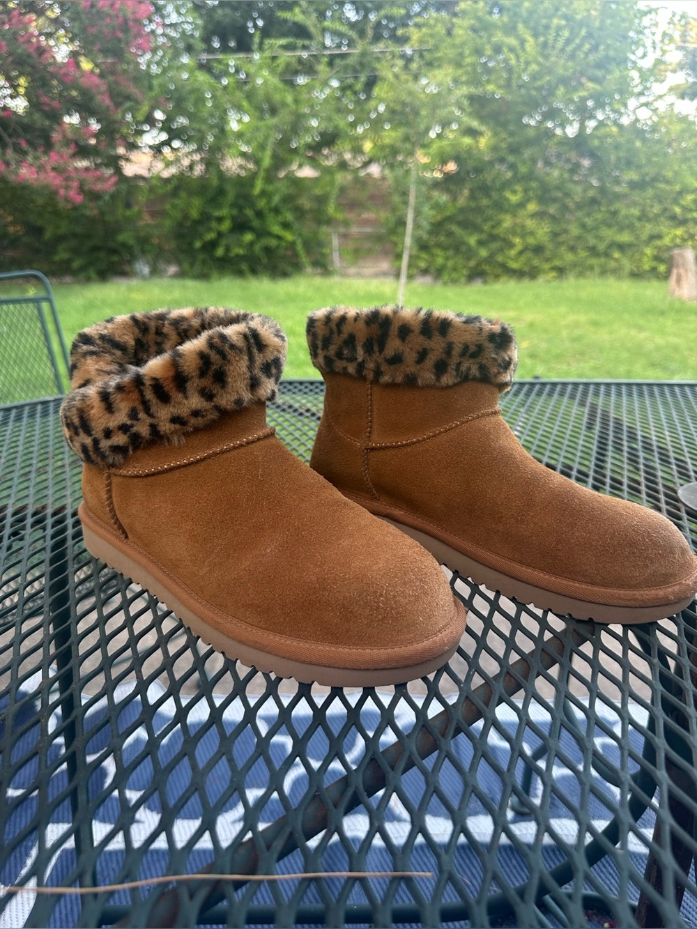 Koolaburra by UGG Faux Fur Mini Winter Boots - Dezi Cheetah Size 8
